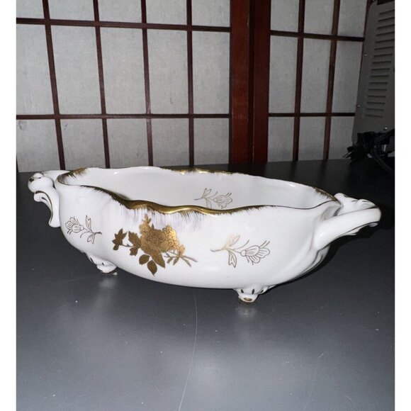 Eisenberg Polzellanfabrik Kalk G M.b.H. Porcelain Handled Candy Bowl 8099 Antiqu - Picture 3 of 16